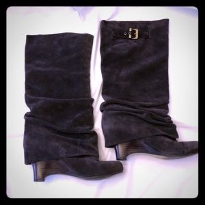 Naughty Monkey boots. Hard to find deep plum color